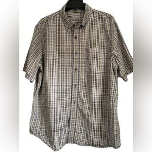 Carhartt Short Sleeves Casual Relax Fit Crewneck Button Down Shirt Size 2XL